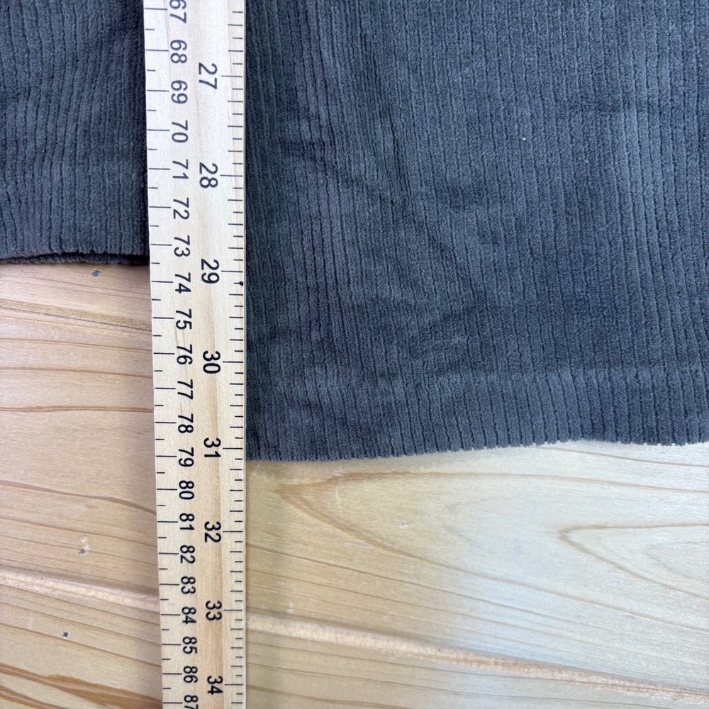 Aerie Corduroy Pants Womens Medium Olive Green Bell Bottom Ribbed Flared Pants - Picture 5 of 7